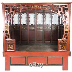 Chinese Canopy Wedding Opium Bed Carved