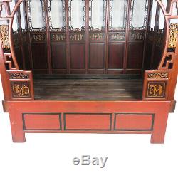 Chinese Canopy Wedding Opium Bed Carved