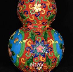 Chinese Color Enamel Handmade Exquisite Phoenix Vases 17738