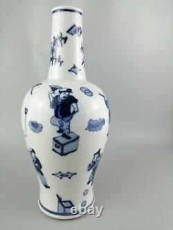 Chinese Color Porcelain Handmade Exquisite Figure Vases 8998