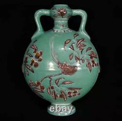 Chinese Color Porcelain Handmade Exquisite Flowers & Birds Vases 7141