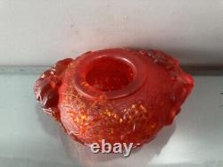 Chinese Coloured glaze Handcarved Exquisite Brush Washers 16974