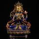 Chinese Copper Cloisonne Handmade Exquisite Kwan-yin Statue