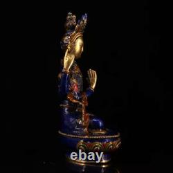 Chinese Copper Cloisonne Handmade Exquisite Kwan-yin Statue