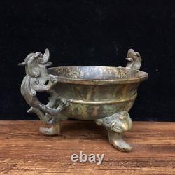 Chinese Copper Handmade Carved Exquisite Auspicious beast Incense Burners 4180