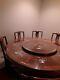 Chinese Dining Table 72 Vintage Hand Carved Rosewood, Mother Of Pearl Decoration