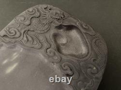 Chinese Duanke Inkstone Old Pit Mazikeng Emerald Pattern Sculpture #K3249