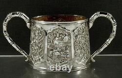 Chinese Export Silver Bowl c1885 LUEN WO