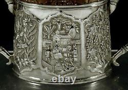 Chinese Export Silver Bowl c1885 LUEN WO