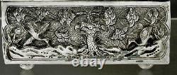 Chinese Export Silver Box Signed SIAM PURE SILVER