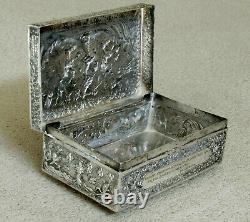 Chinese Export Silver Box Signed SIAM PURE SILVER