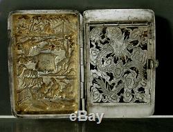 Chinese Export Silver Box Vinegarette c1820 Cumshing