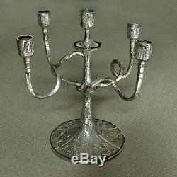 Chinese Export Silver Candelabra c1890 Wang Hing 50 Oz