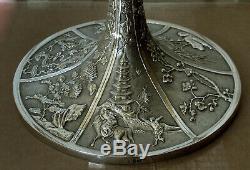 Chinese Export Silver Candelabra c1890 Wang Hing 50 Oz