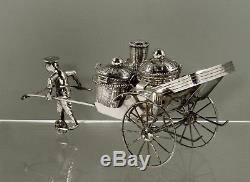 Chinese Export Silver Cruet Set c1920 Driver-Carriage-Baskets