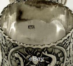 Chinese Export Silver Napkin Ring c1840 LC SEA LIFE & TAX COLLECTOR