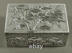 Chinese Export Silver Scholar's Box c1890 SIGNED