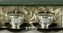 Chinese Export Silver Tea Set SIGNED IN CASE