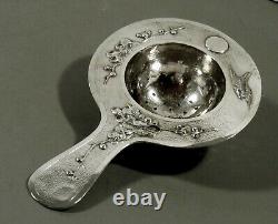 Chinese Export Silver Tea Strainer c1890 Tuckchang