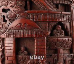 Chinese Exquisite Handmade character Carving bamboo Brush Pot