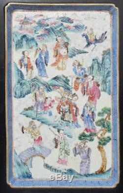 Chinese Famille Rose Tray, Baxian Immortals, 19Th Century