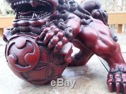 Chinese Feng Shui Lucky Lion Foo Dogs Statue