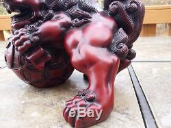 Chinese Feng Shui Lucky Lion Foo Dogs Statue