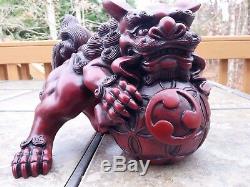 Chinese Feng Shui Lucky Lion Foo Dogs Statue
