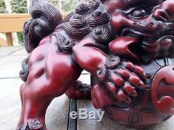 Chinese Feng Shui Lucky Lion Foo Dogs Statue