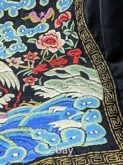 Chinese Fine Silk Embroidered Rank Badge early / mid 20th century Quality