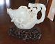 Chinese Hand Carved Top Quality Of He-tian White Jade Teapot 2