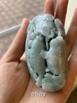 Chinese Jade Jadeite Carved Statue Antique Vintage