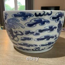 Chinese Kangxi Porcelain Blue And White Yongzheng Bowl 17th Century
