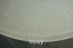 Chinese Ming Swatow Celadon Charger with Incised Floral Decor W 10,6