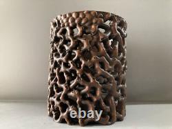 Chinese Natural Bamboo Hand-carved Exquisite Brush Pots 6895