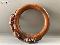 Chinese Natural Old Bamboo Hand-carved Exquisite Beast Bracelet 1620