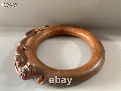 Chinese Natural Old Bamboo Hand-carved Exquisite Beast Bracelet 1620