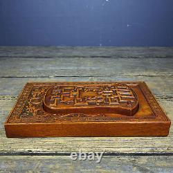 Chinese Natural Rosewood Hand Carved Exquisite Inkstone 10253