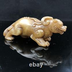 Chinese Natural Shoushan Stone Hand-carved Exquisite Beast Statue 9678