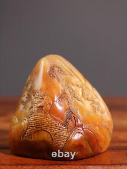 Chinese Natural Shoushan Stone Hand-carved Exquisite Figure Seal 21707