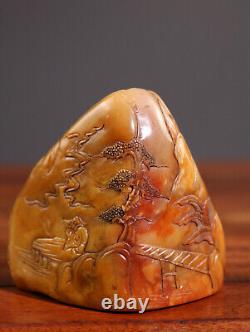 Chinese Natural Shoushan Stone Hand-carved Exquisite Figure Seal 21707