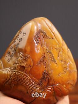 Chinese Natural Shoushan Stone Hand-carved Exquisite Figure Seal 21707