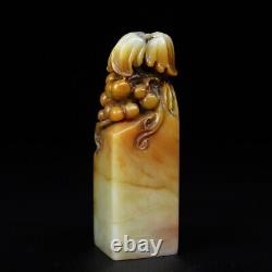 Chinese Natural Shoushan Stone Handcarved Exquisite Bird Statue Seal 10263