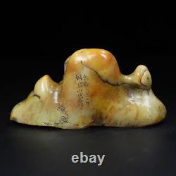 Chinese Natural Shoushan Stone Handcarved Exquisite Dragon Statue Seal 15677