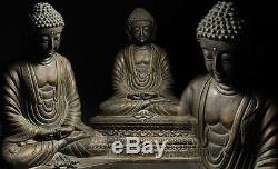 Chinese Old Buddha Bronze Statue / Mark on Bottom / W 15× D 9.5 × H 20.5 cm