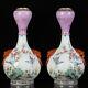 Chinese Pastel Porcelain Handmade Exquisite Flowers&birds Pattern Vases 69371