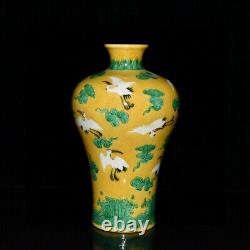 Chinese Porcelain Handmade Exquisite Red-crowned Crane Pattern Vases 71788