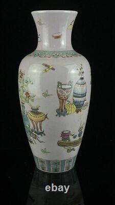 Chinese Porcelain Handmade Painted Exquisite Eight treasures Flowers Vase 493
