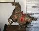 Chinese Poychrome Gilded Wooden Horse