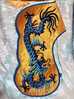 Chinese Qing Dynasty Emperors Formal Dress Embroidery Dragon Pythons Design